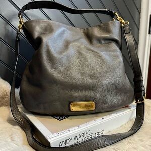 MARC BY MARC JACOBS • New Q Hillier Hobo Shoulder
Bag- Faded Aluminum